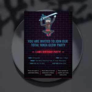Total Ninja Party – Stealth Mode Birthday Invitation